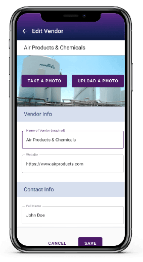 Vendor Management Interface